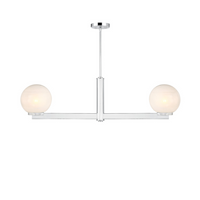 Art Deco 2-Light Linear Chandelier