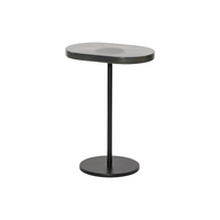 Verone End Table - Smoky Blue Glass Top