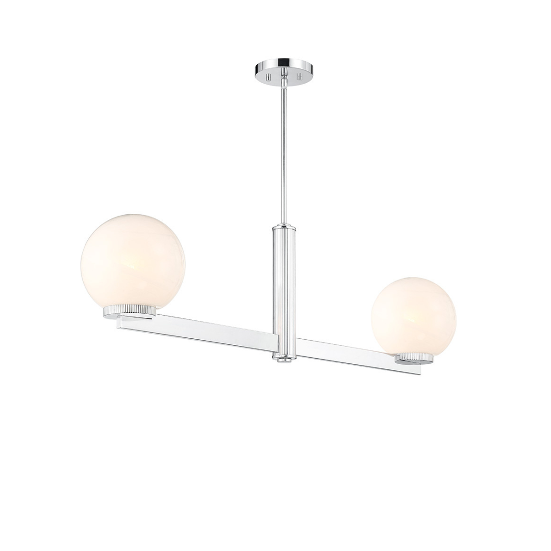 Art Deco 2-Light Linear Chandelier