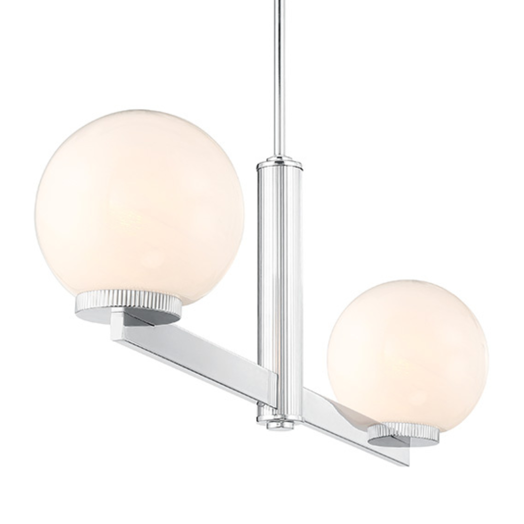 Art Deco 2-Light Linear Chandelier