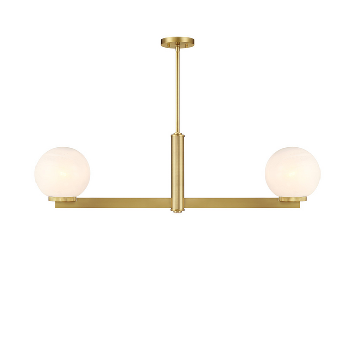 Art Deco 2-Light Linear Chandelier