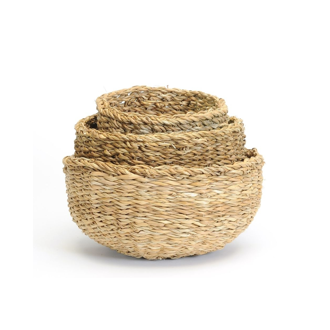 Round Seagrass Bowls