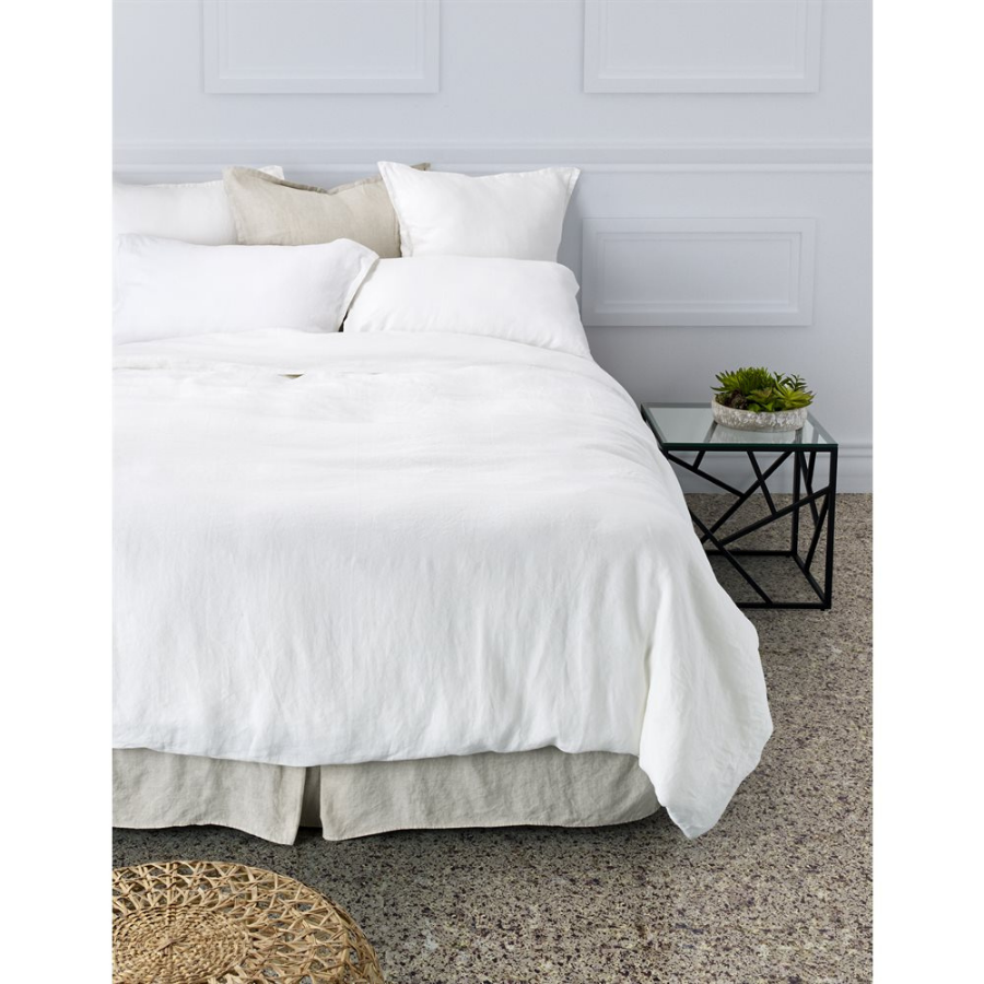 White Linen Duvet Cover