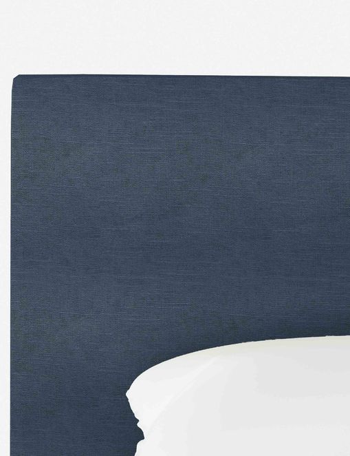 Bree Navy Linen Platform Bed