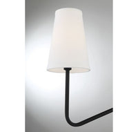 4 Light Matte Black Linear Chandelier