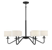 6 Light Matte Black Chandelier