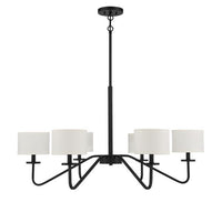 6 Light Matte Black Chandelier