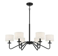 6 Light Matte Black Chandelier