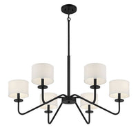 6 Light Matte Black Chandelier