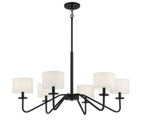6 Light Matte Black Chandelier