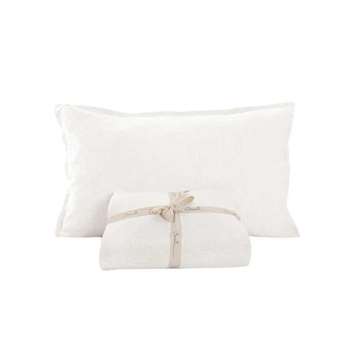 White Linen Pillow Sham