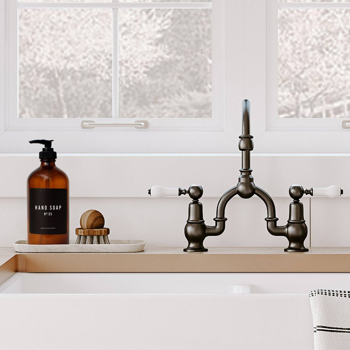 Amber Hand Soap Bottle