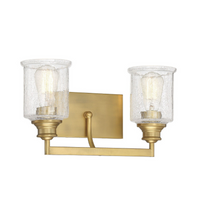 Hampton Warm Brass 2 Light Bath
