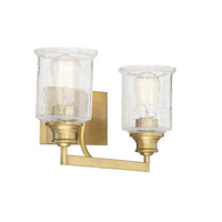 Hampton Warm Brass 2 Light Bath
