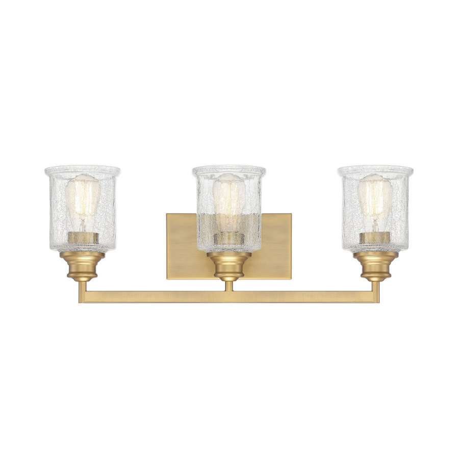 Hampton Warm Brass 3 Light Bath