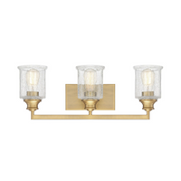 Hampton Warm Brass 3 Light Bath