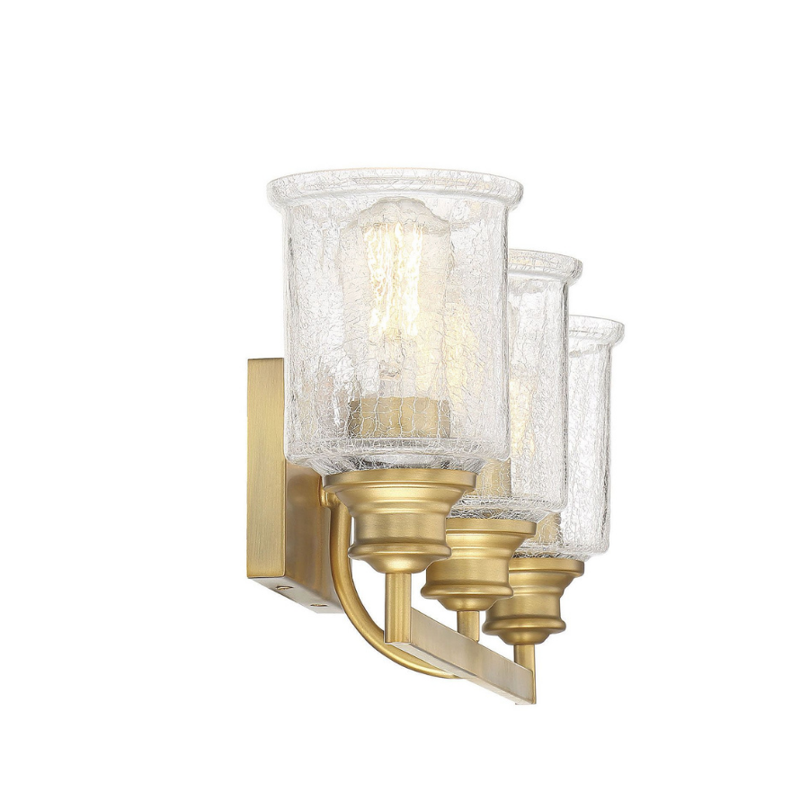 Hampton Warm Brass 3 Light Bath