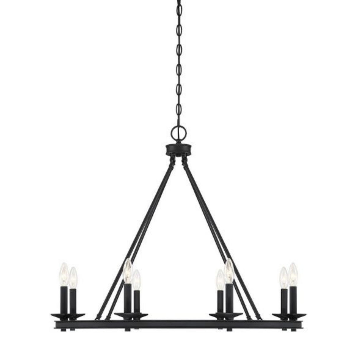 Middleton 8 Light Chandelier Matte Black