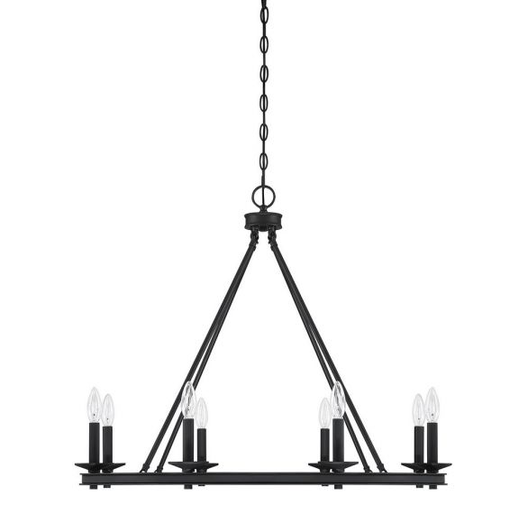 Middleton 8 Light Chandelier Matte Black