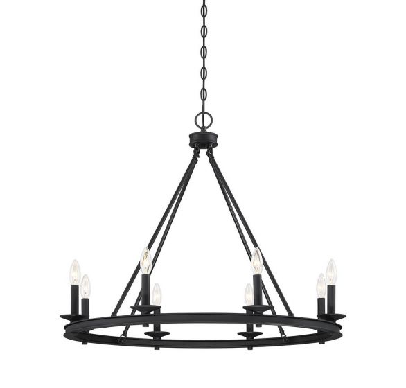 Middleton 8 Light Chandelier Matte Black