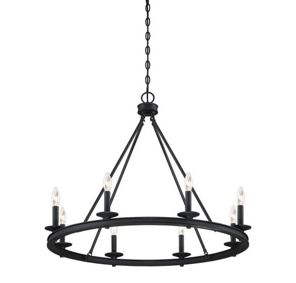 Middleton 8 Light Chandelier Matte Black