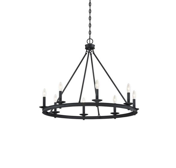 Middleton 8 Light Chandelier Matte Black