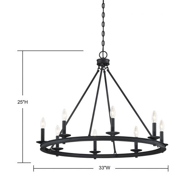 Middleton 8 Light Chandelier Matte Black