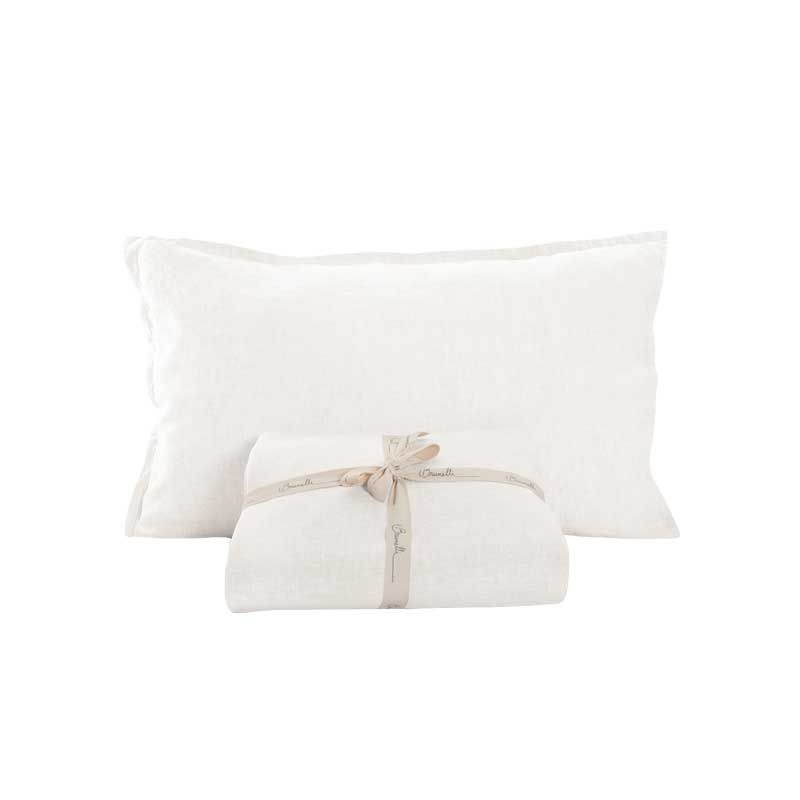 White Linen Pillow Sham
