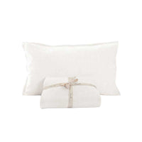 White Linen Pillow Sham