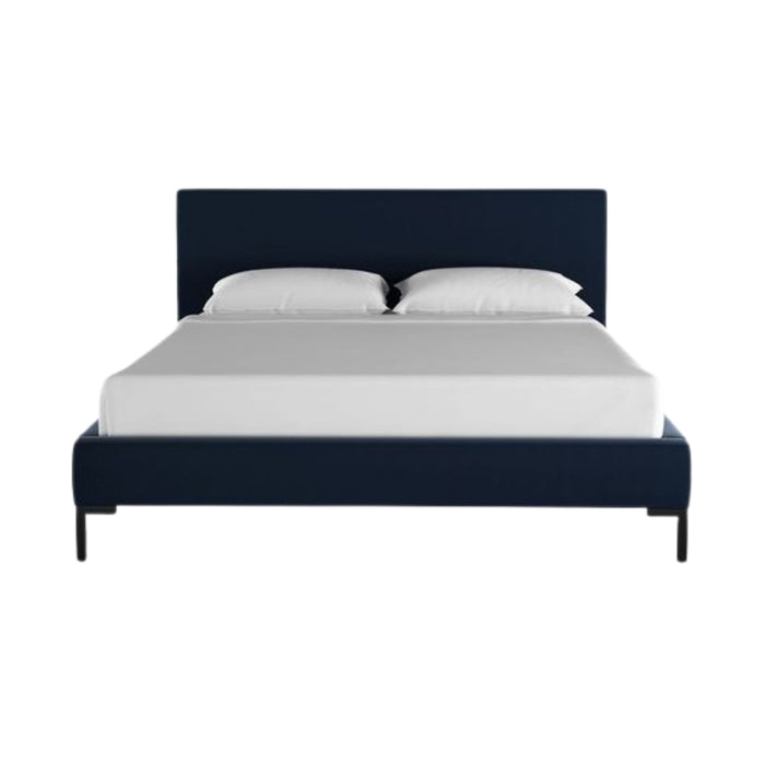 Bree Navy Linen Platform Bed
