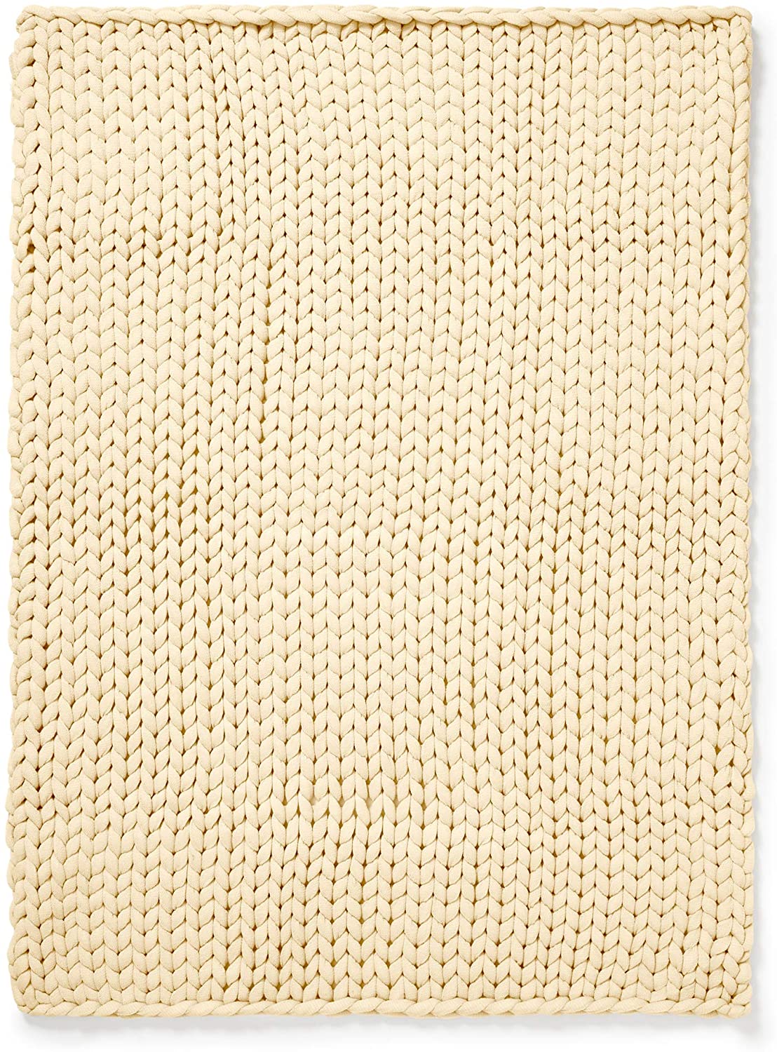 Cream Chunky Knit Throw