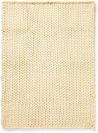Cream Chunky Knit Throw