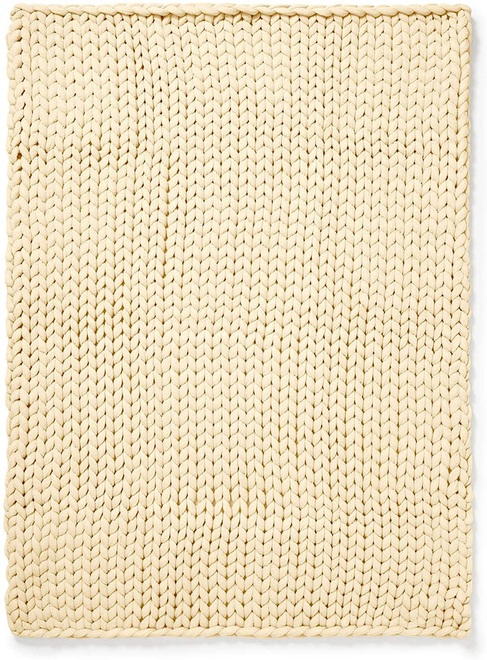 Cream Chunky Knit Throw