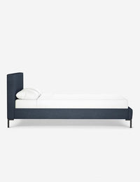 Bree Navy Linen Platform Bed