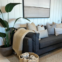 Cream Chunky Knit Throw