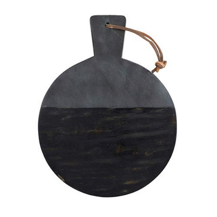 Round Marble & Wood Board