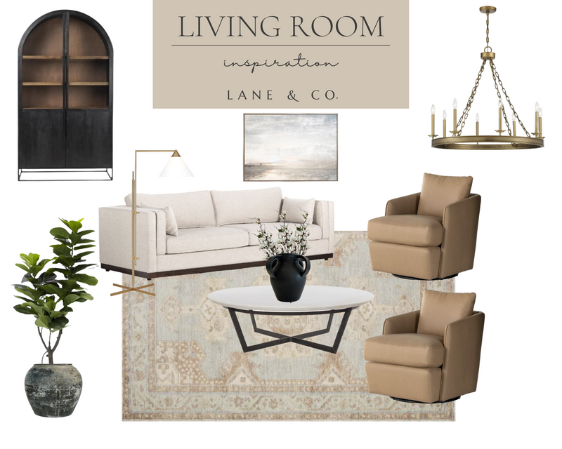 Natural and neutral at its finest. Living Room Mood board.