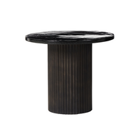 Roland End Table - Smoked Black Glass Top