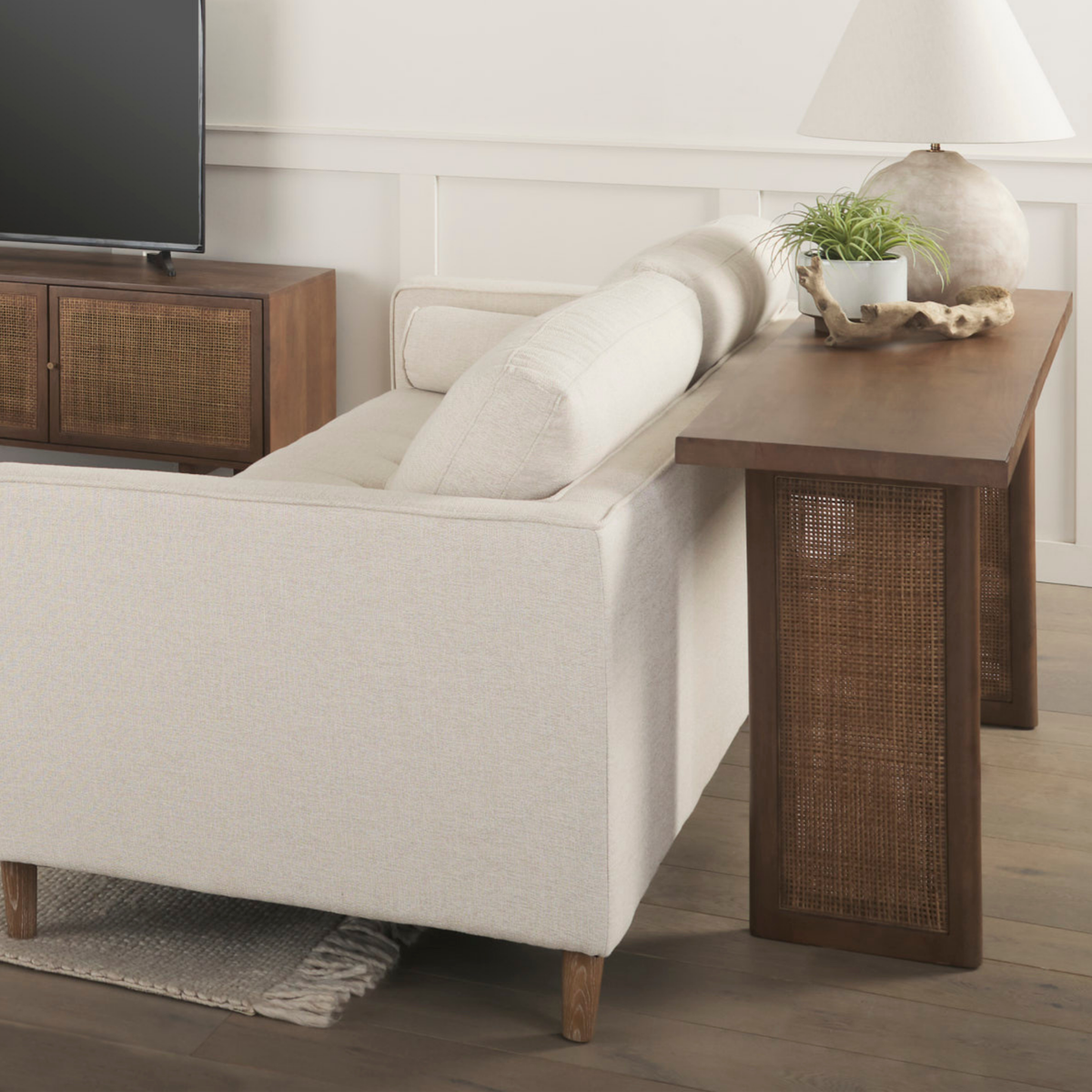 Grier 65" Console Table [w/ Cane]