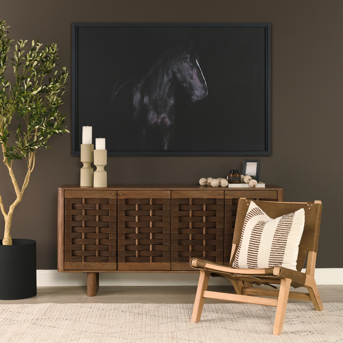 Wexlan Sideboard /w Woven Leather