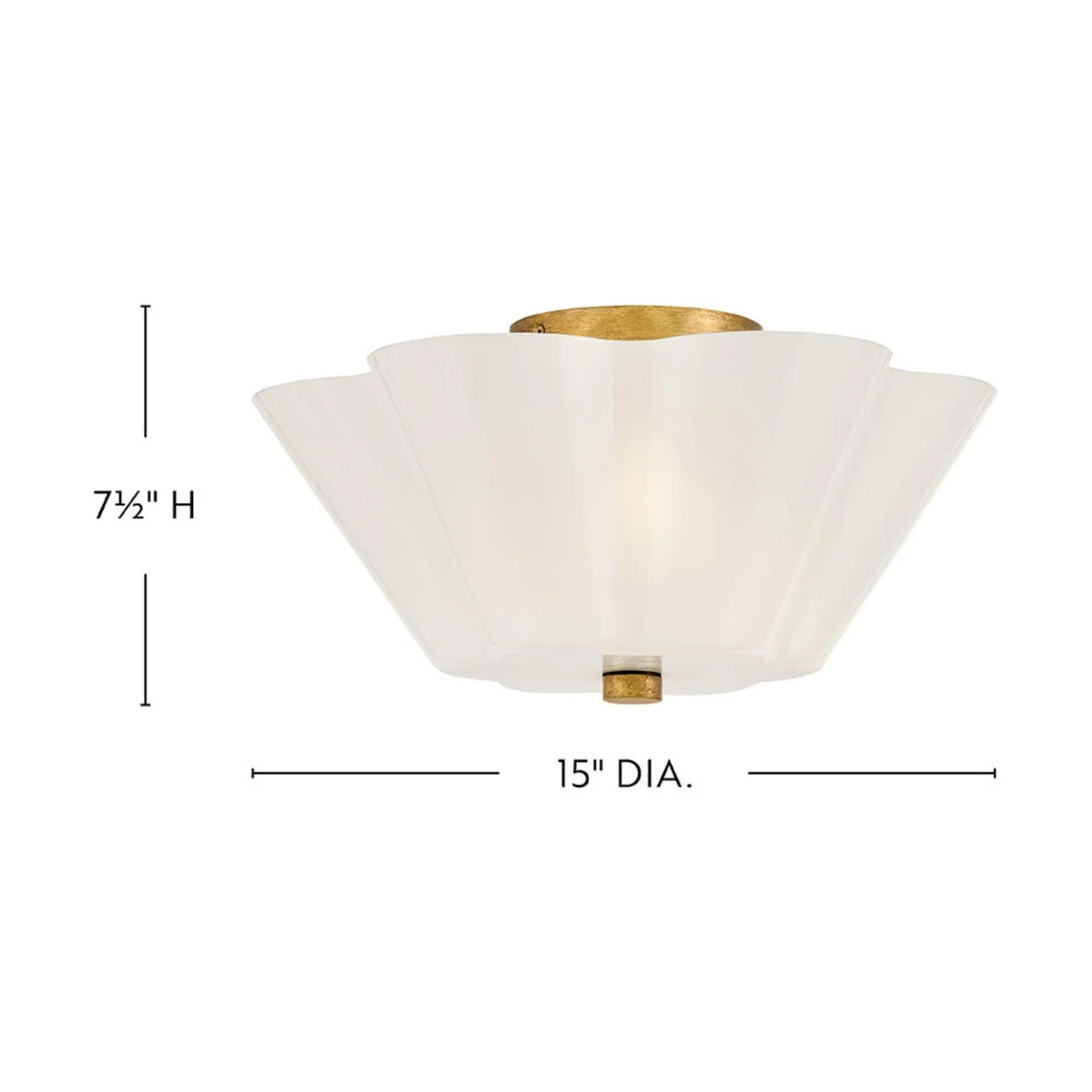 Honey 15" Semi-Flush Mount
