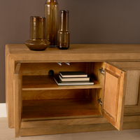 Valterra 6-Door Media Console /w Travertine