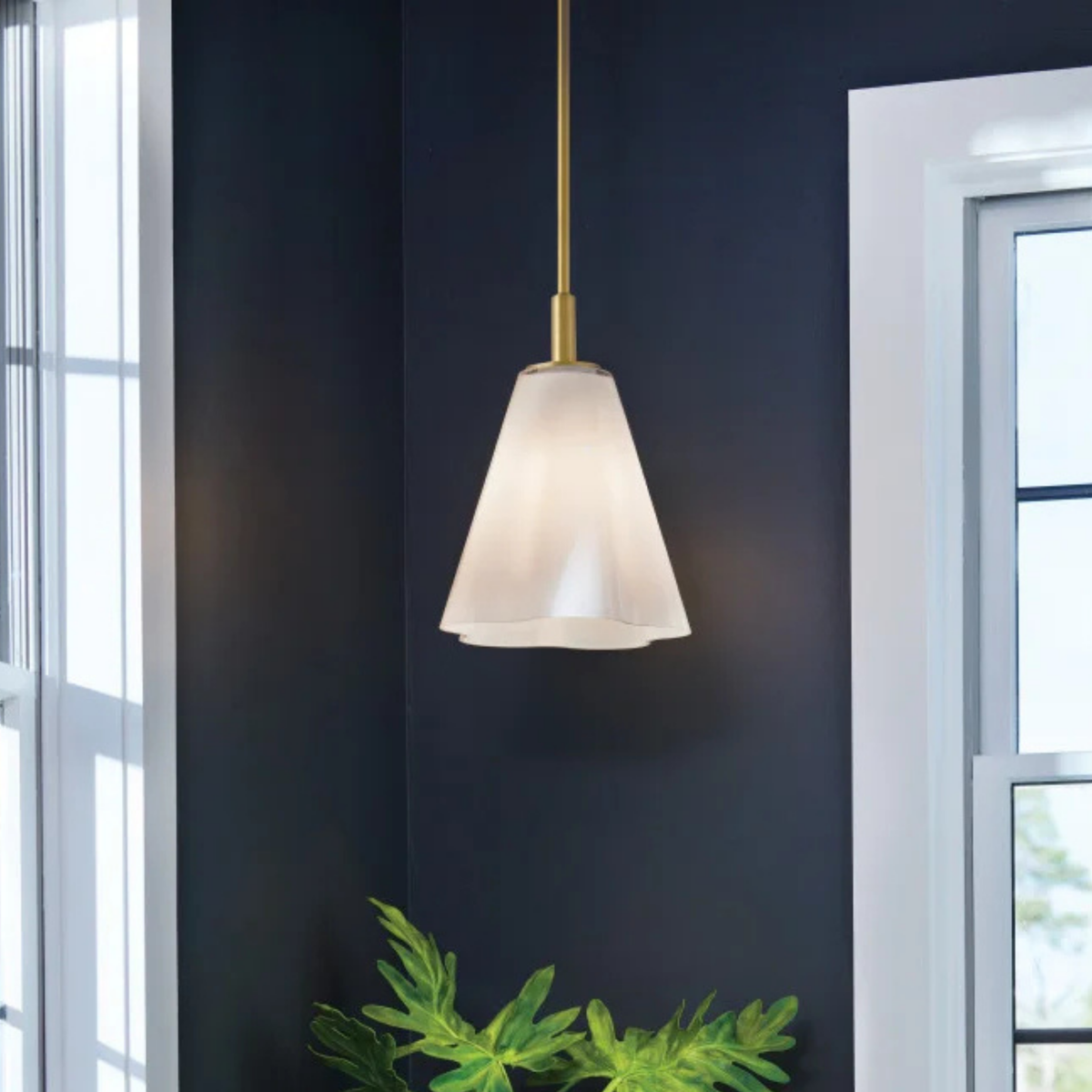 Honey 11" Scalloped Pendant