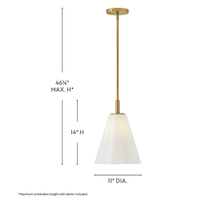 Honey 11" Scalloped Pendant