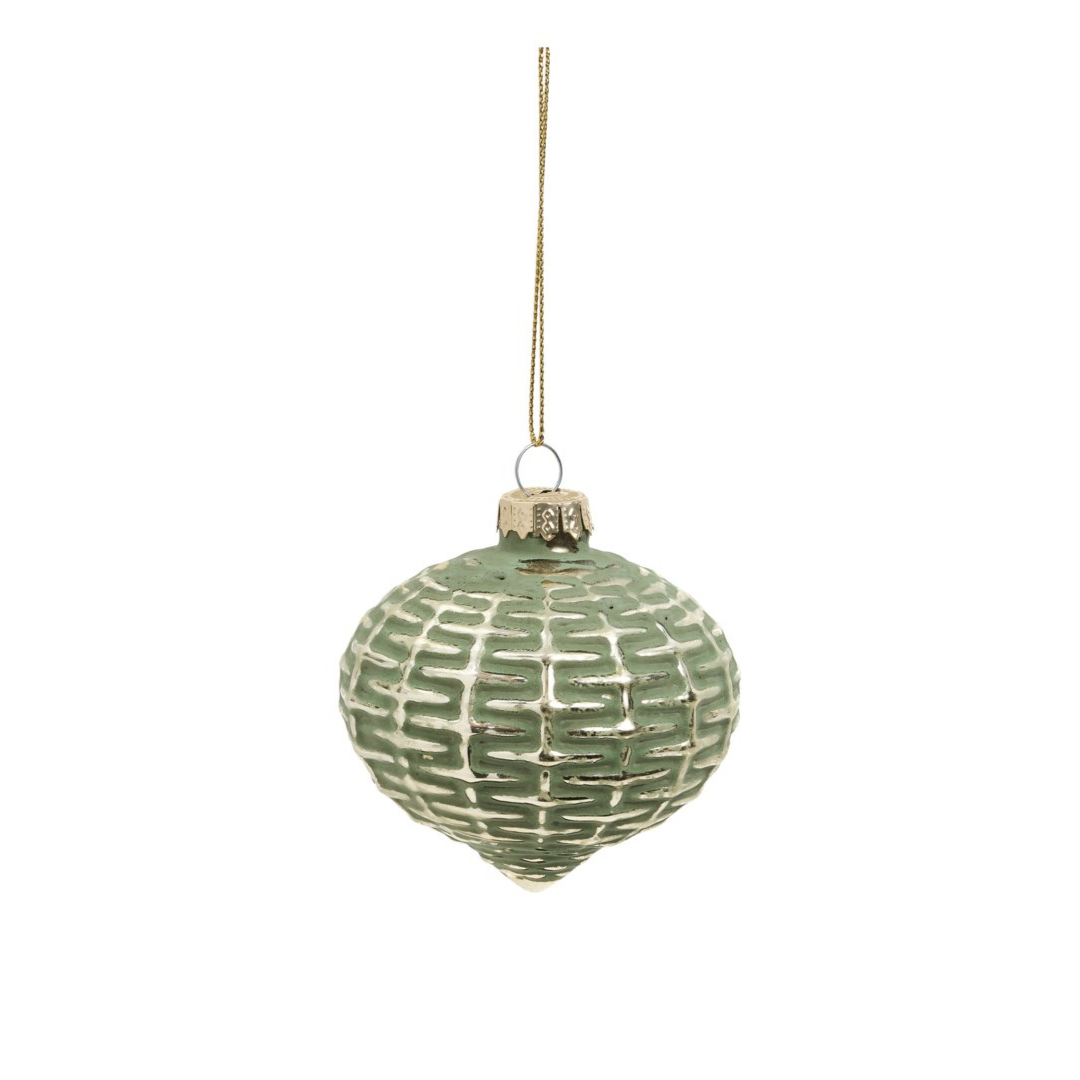 Green & Gold Onion Ornament