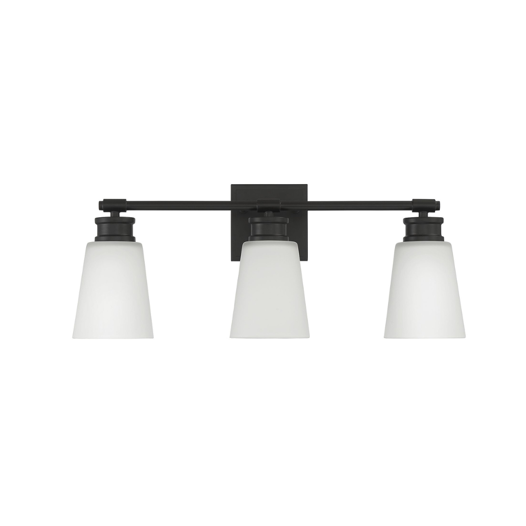 3-Light Milk Glass Vanity Light