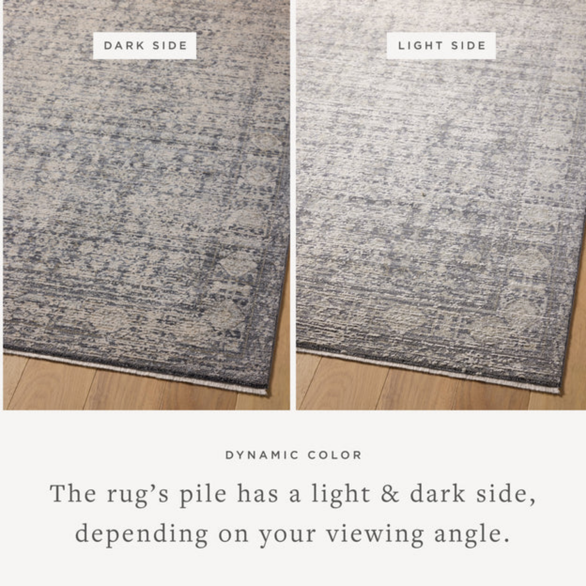 Alie (Amber Lewis × Loloi) ALE-03 Rug [Charcoal/Dove]