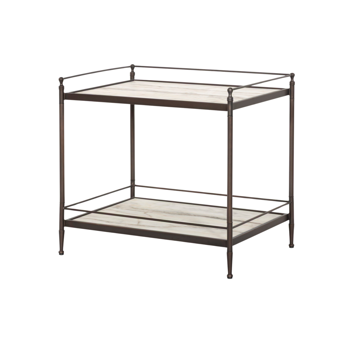 Eisen Nightstand [Striated Marble]