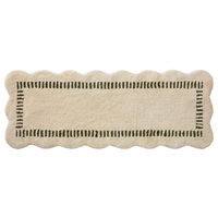 Valerie (Chris Loves Julia × Loloi) VLR-01 Bath Mat [Ivory/Green]