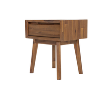 Gia 1-Drawer Nightstand [Warm Pecan]